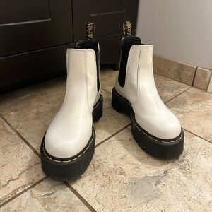 Platform White Doc Martins